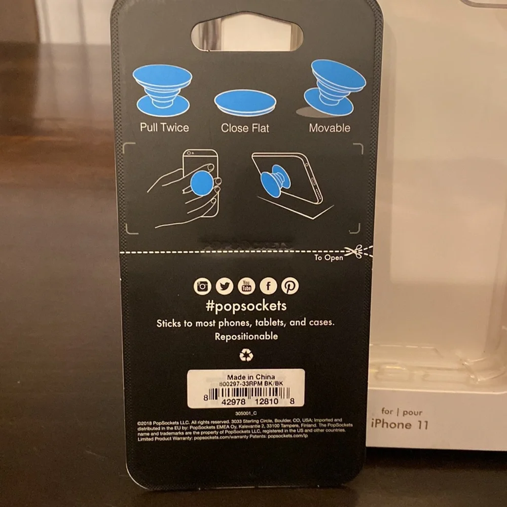 Clear case for iPhone 11 and new unopened album pop socket. NWT